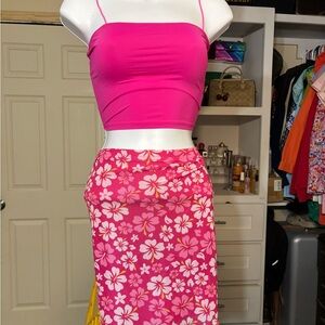 Pink Floral Two-Piece Set